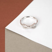 Tiffany Infinity Diamond 18k White Gold Ring #US5.75